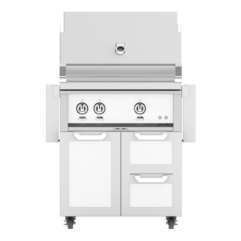 Hestan 30-in Grill w/ Rotisserie On Double Drawer & Door Tower Cart