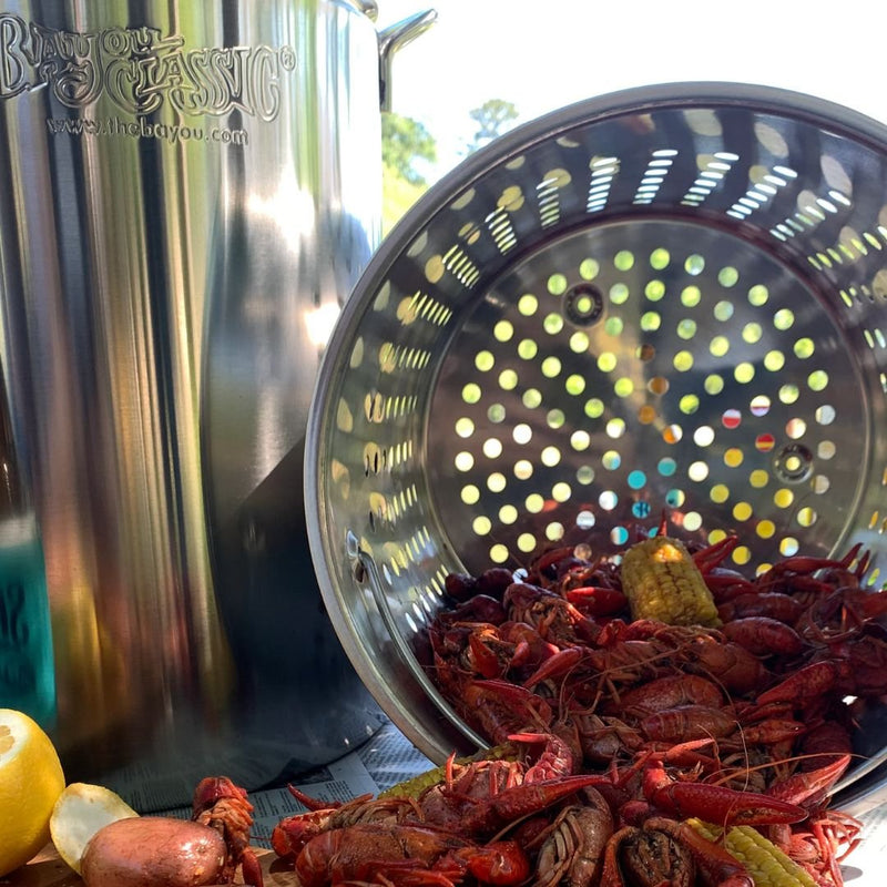 Bayou 44-qt Stainless Stockpot with Lid and Basket - 1144