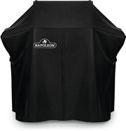 Black grill cover with Napoleon logo on a white background