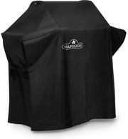 Black grill cover with Napoleon logo on a white background