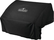 Black grill cover with Napoleon logo on a white background