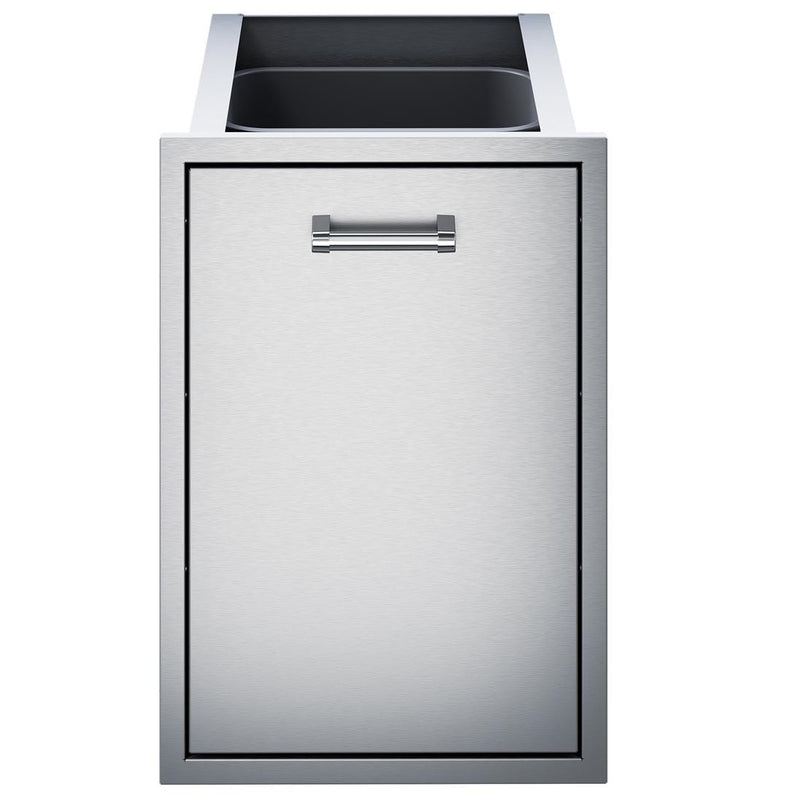 Delta Heat 18-in Roll-Out Stainless Steel Double Trash Bin - DHTD182T-B