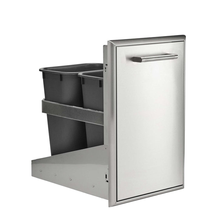 Coyote 18 Inch Front to Back Double Trash / Recycle Bin - C3-FBTRC