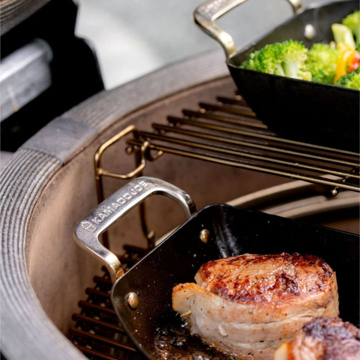 Kamado Joe Karbon Steel Non-Stick Pre-Seasoned Half-Moon Pan Set - KJ15124822