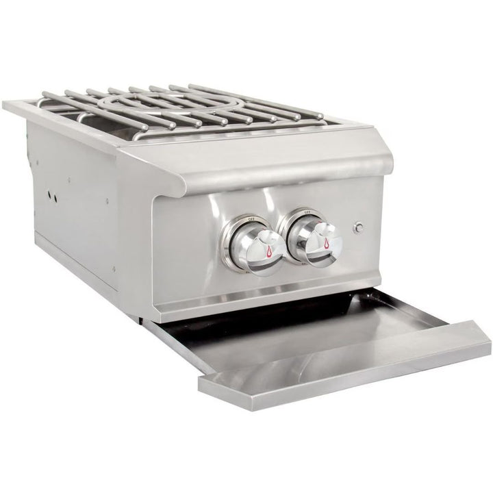 Blaze Professional LUX Built-In Gas High Performance Power Burner W/ Wok Ring & Stainless Steel Lid - BLZ-PROPB