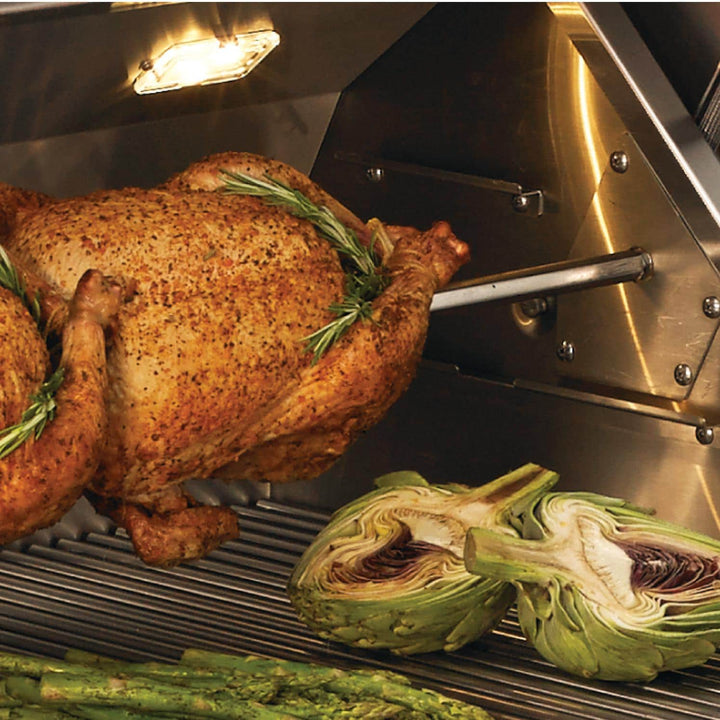 Twin Eagles Wi-Fi Controlled 36-Inch Stainless Steel Pellet Grill and Smoker with Optional Rotisserie On Deluxe Cart - TEPG36 + TEPGB36