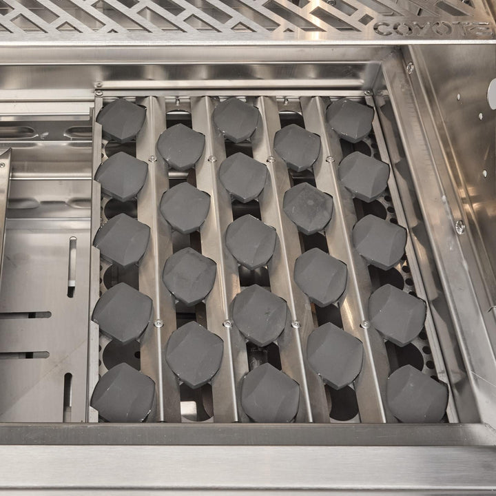 Coyote SL-Series 36-in 4-Burner Built-In Gas Grill w/ Sear Burner, Rotisserie, & Safety Valve - C3SL36