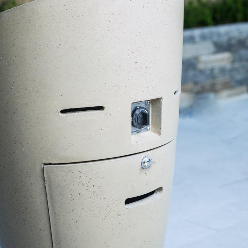 American Fyre Designs Eclipse 23 Inch Round GFRC Gas Fire Urn in Smoke