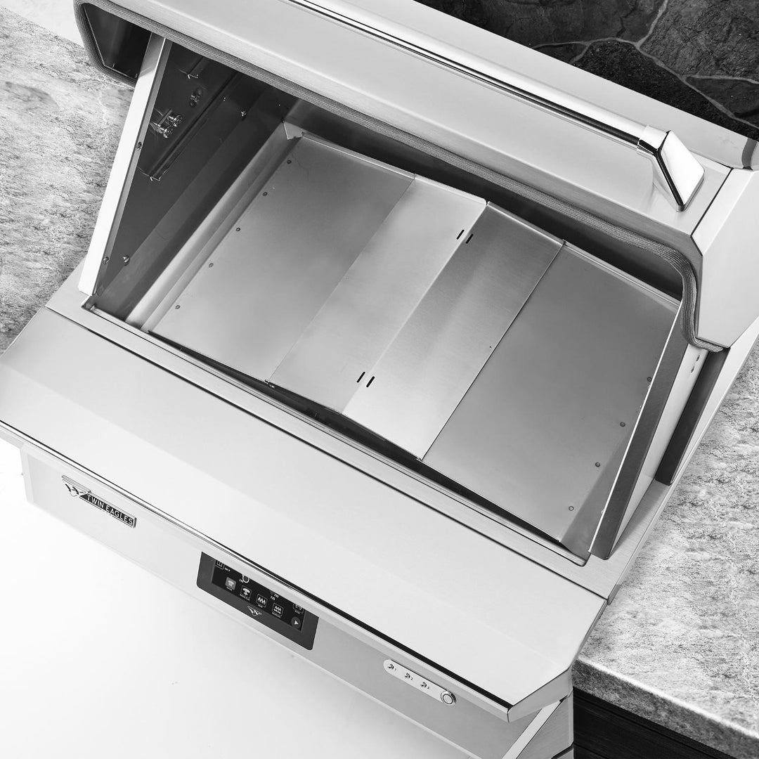 Twin Eagles Wi-Fi Controlled 36-Inch Stainless Steel Pellet Grill and Smoker with Optional Rotisserie On Deluxe Cart - TEPG36 + TEPGB36