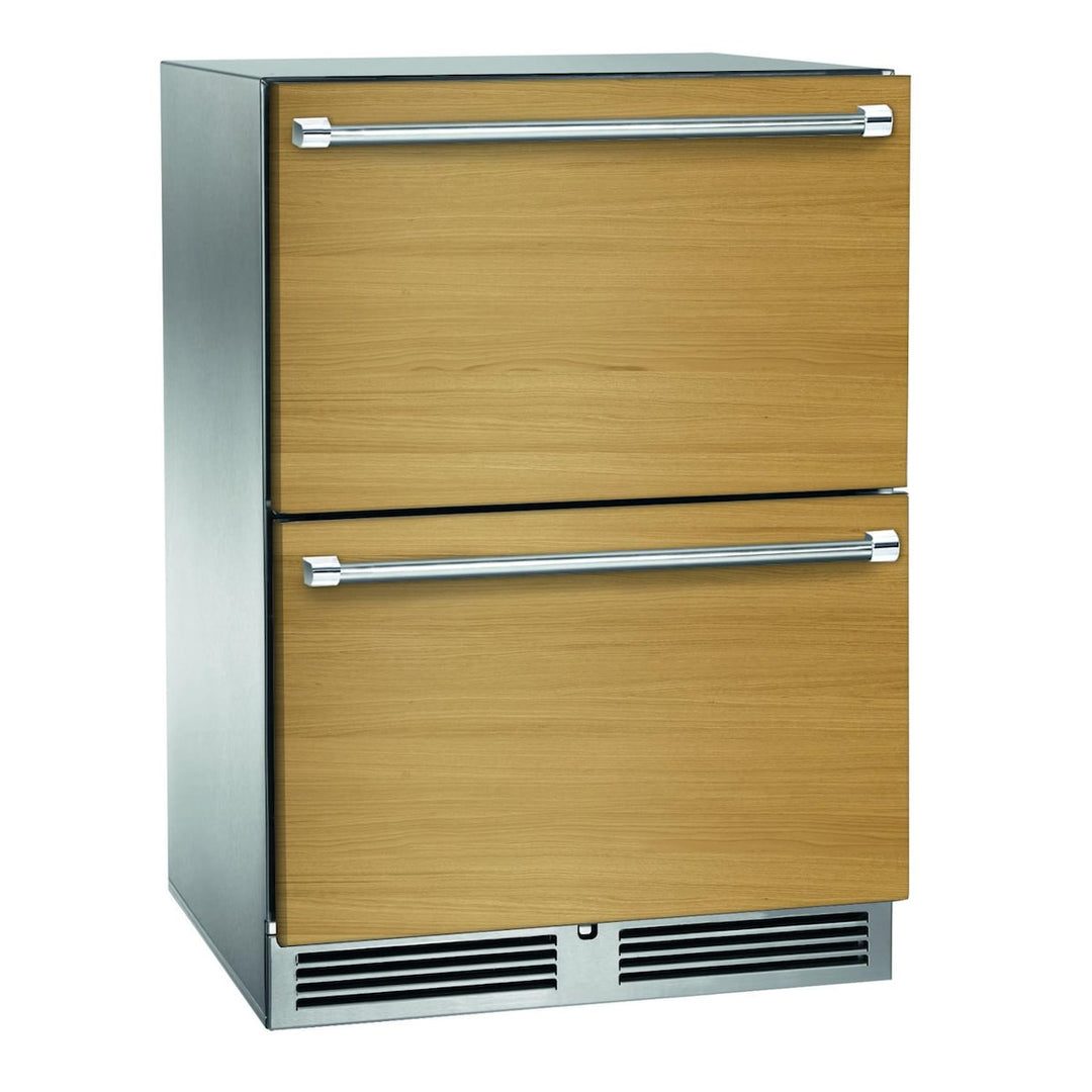 Perlick 24-Inch C-Series Stainless Steel Panel Ready Outdoor Refrigerator Drawers w/ Drawer Lock