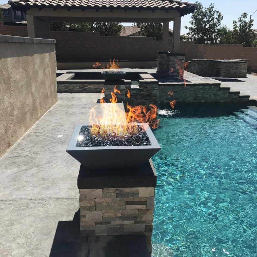 The Outdoor Plus Natural Gas Maya Fire Bowl – GFRC Concrete
