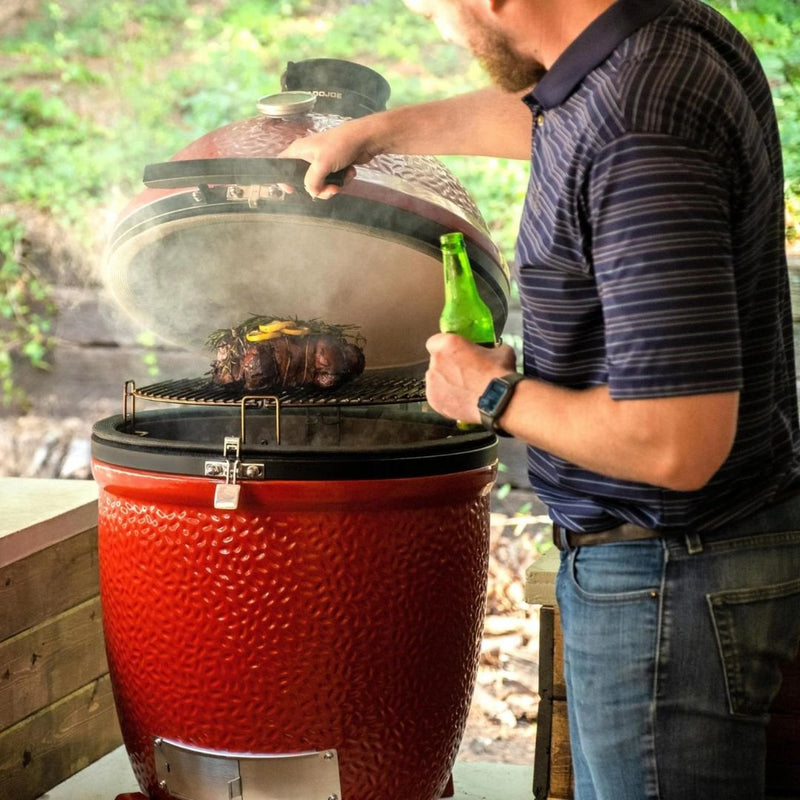 Kamado Joe Classic Joe III Standalone 18-inch Charcoal Grill in Red, Grill Gripper, and Ash Tool - KJ15040721