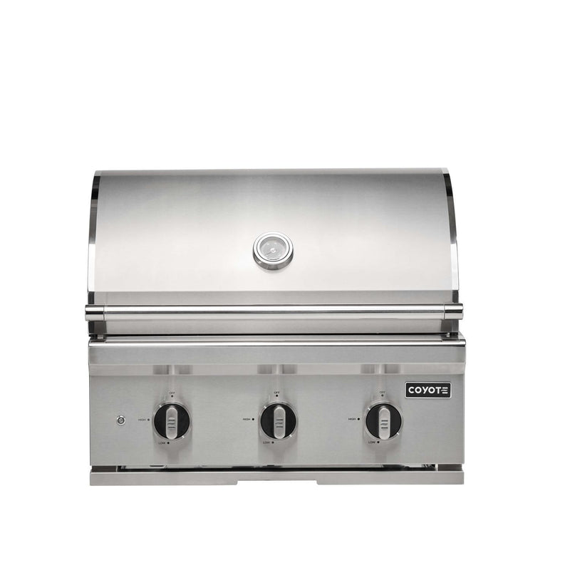 Coyote C-Series 30-in 3-Burner Built-In Gas Grill - C3C30