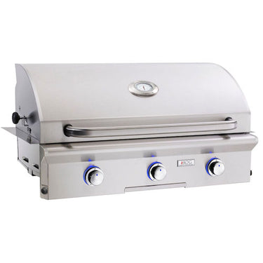 American Outdoor Grill 36-in 4-Burner L-Series Built-In Natural Gas Grill with Lights and Rotisserie - AOG36LN(P)