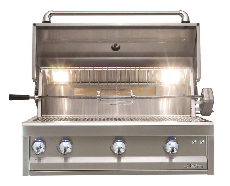 Artisan Professional 36-Inch 3-Burner Built-In Gas Grill With Rotisserie - ARTP-36