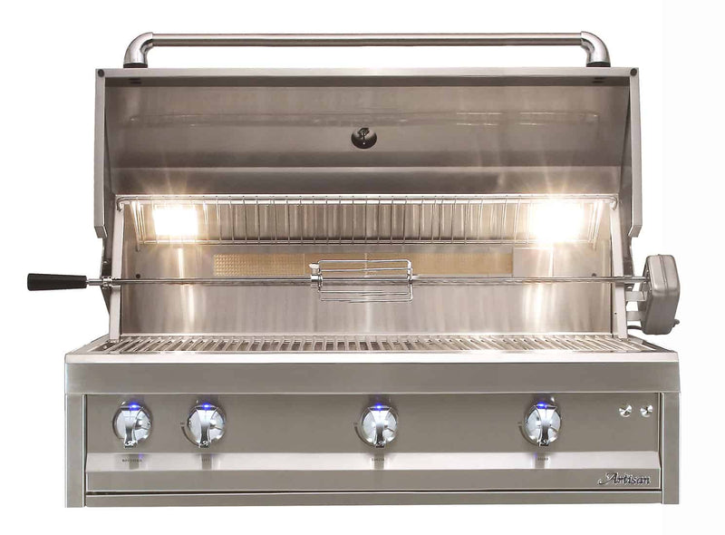 Artisan Professional 42-Inch 3-Burner Built-In Gas Grill With Rotisserie - ARTP-42