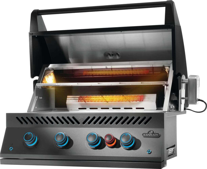 Napoleon Built-In 700 Series 32-Inch Propane Grill w/ Infrared Rear Burner & Rotisserie Kit - Matte Black - BIG32RBPMK-1
