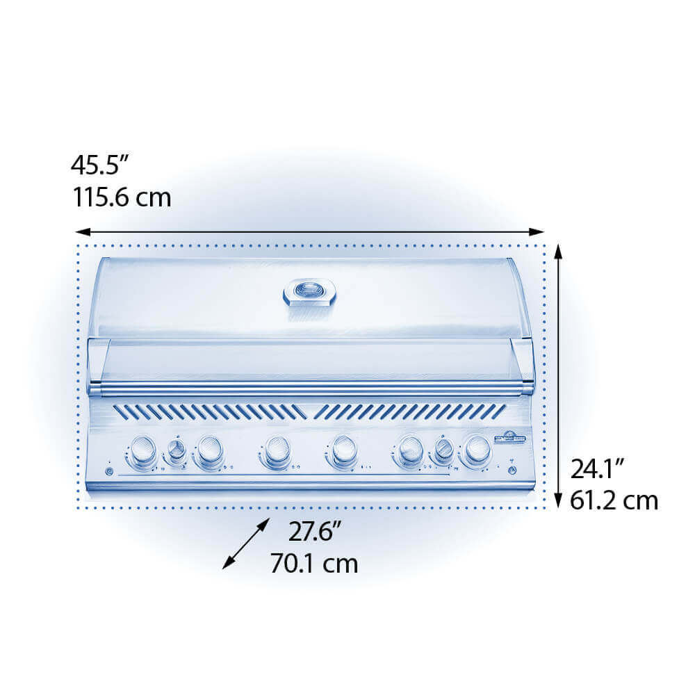 Napoleon Built-In 700 Series 44 with Dual Infrared Rear Burners 8 Burners - BIG44RBP(N)SS-1