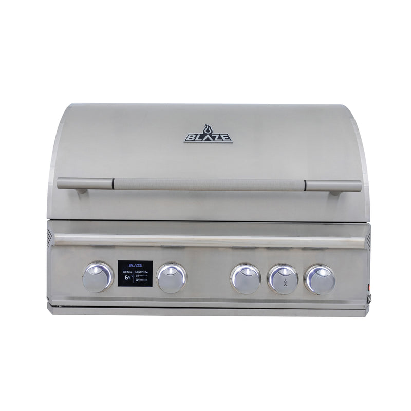 Blaze LTE PRO 32-Inch 4-Burner Built-in Gas Grill w/ Digital Temperature Screen & Rear Infrared Burner - BLZ-4LTEPRO-NG(LP)