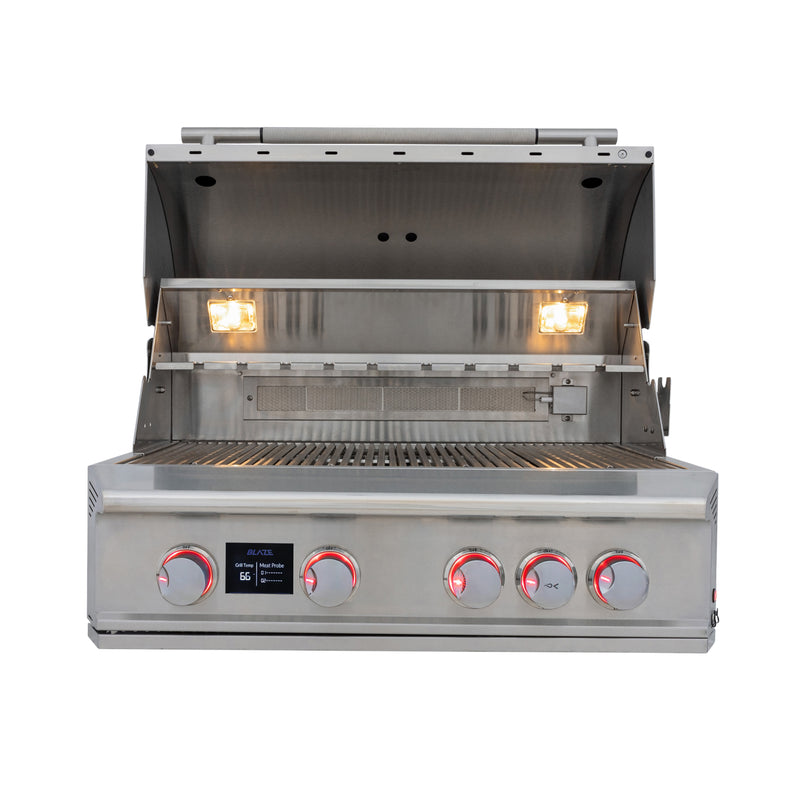 Blaze LTE PRO 32-Inch 4-Burner Built-in Gas Grill w/ Digital Temperature Screen & Rear Infrared Burner - BLZ-4LTEPRO-NG(LP)