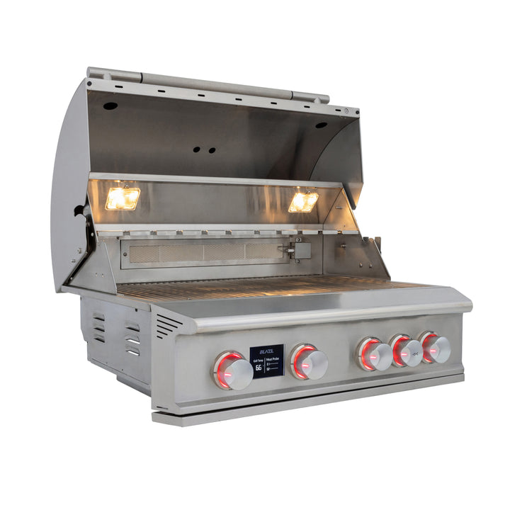 Blaze LTE PRO 32-Inch 4-Burner Built-in Gas Grill w/ Digital Temperature Screen & Rear Infrared Burner - BLZ-4LTEPRO-NG(LP)
