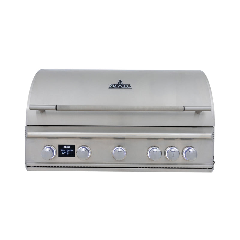 Blaze LTE PRO 40-Inch 5-Burner Built-in Gas Grill w/ Digital Temperature Screen & Rear Infrared Burner - BLZ-5LTEPRO-LP(NG)
