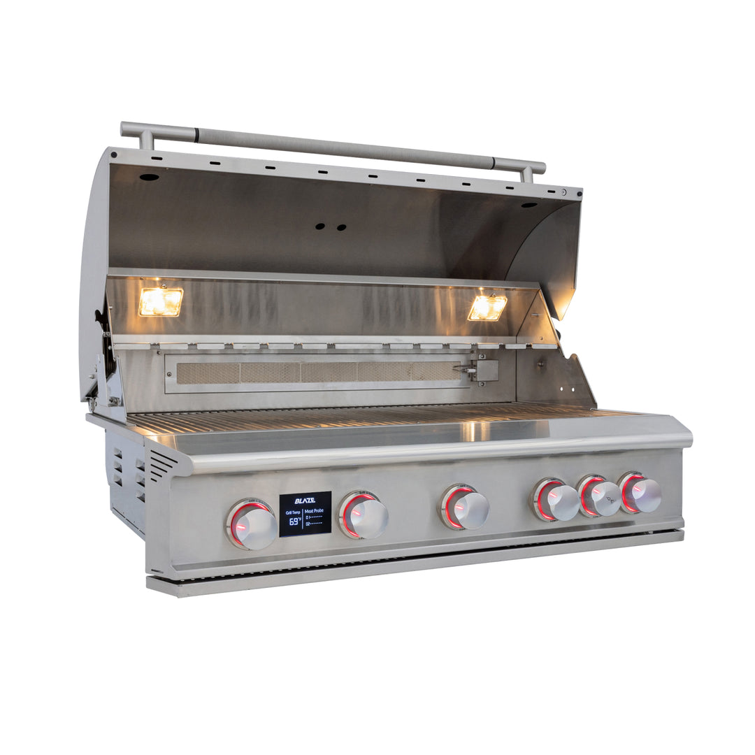 Blaze LTE PRO 40-Inch 5-Burner Built-in Gas Grill w/ Digital Temperature Screen & Rear Infrared Burner - BLZ-5LTEPRO-LP(NG)