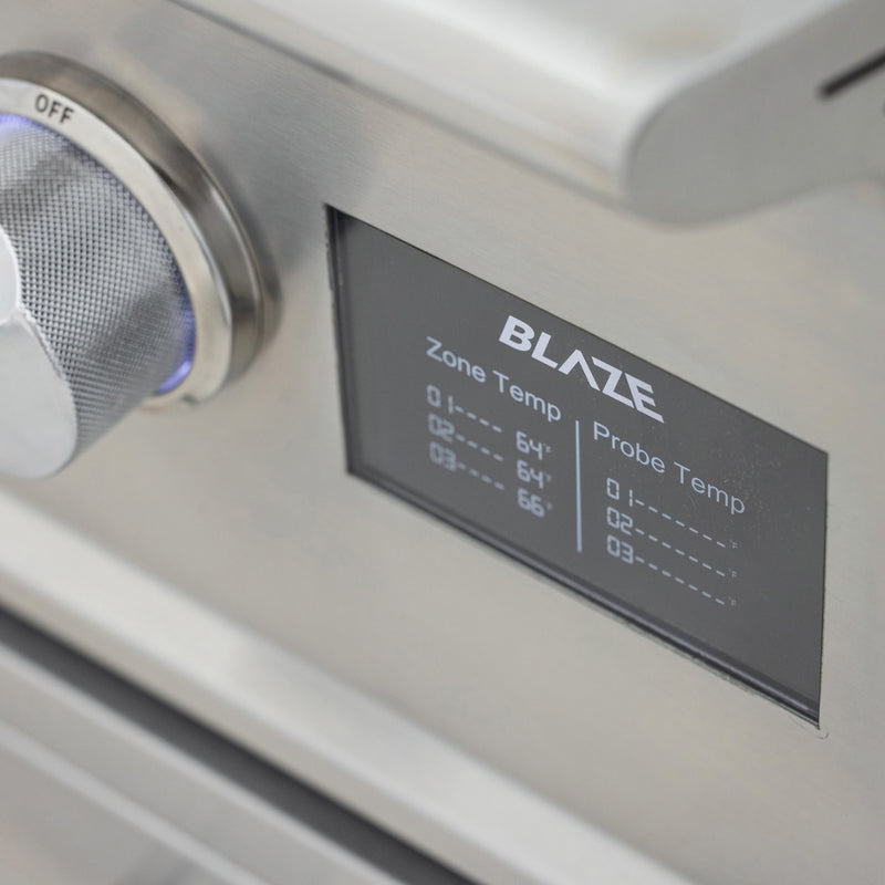 Blaze LTE PRO 40-Inch Built-in Gas Griddle w/ Digital Temperature Screen & Lift-Assist Lid - BLZ-GRIDDLE40-NG(LP)