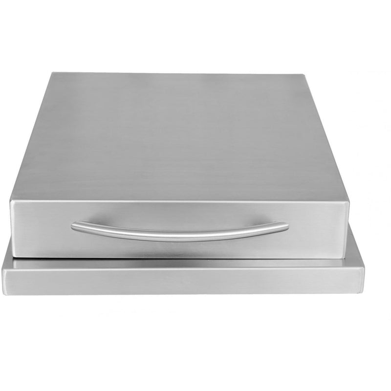Stainless steel grill top on a white background