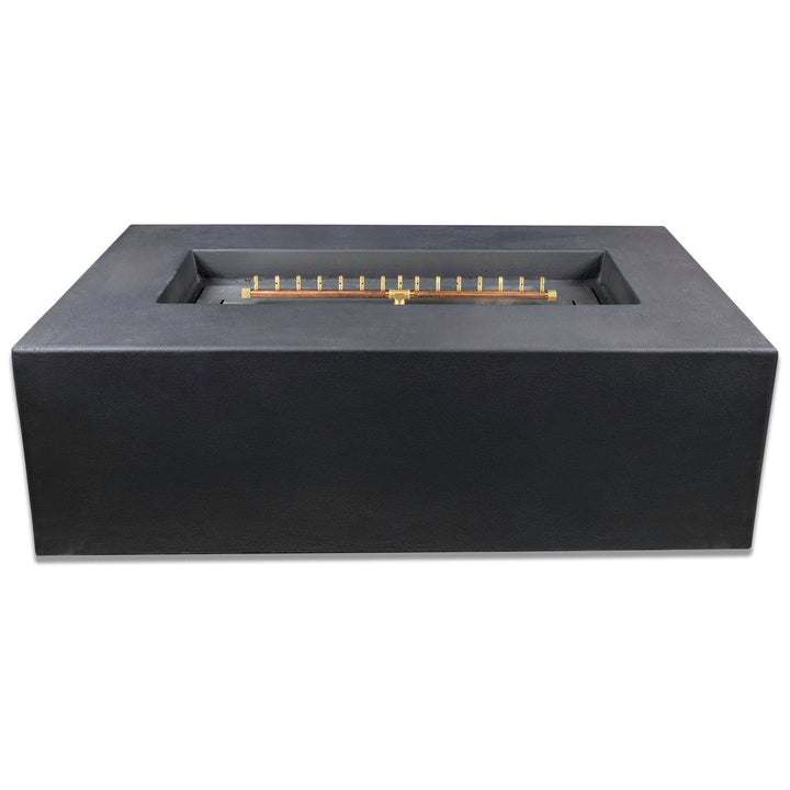 Blaze 60 Inch Rectangular Concrete Gas Fire Pit Table in Phantom