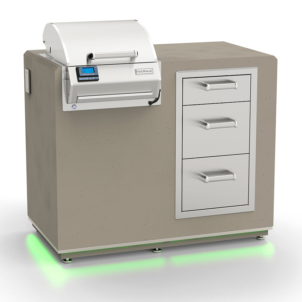 Fire Magic Electric Grill Island Bundle with Triple Drawers, 36x44-Inch - ID251-D-44SM