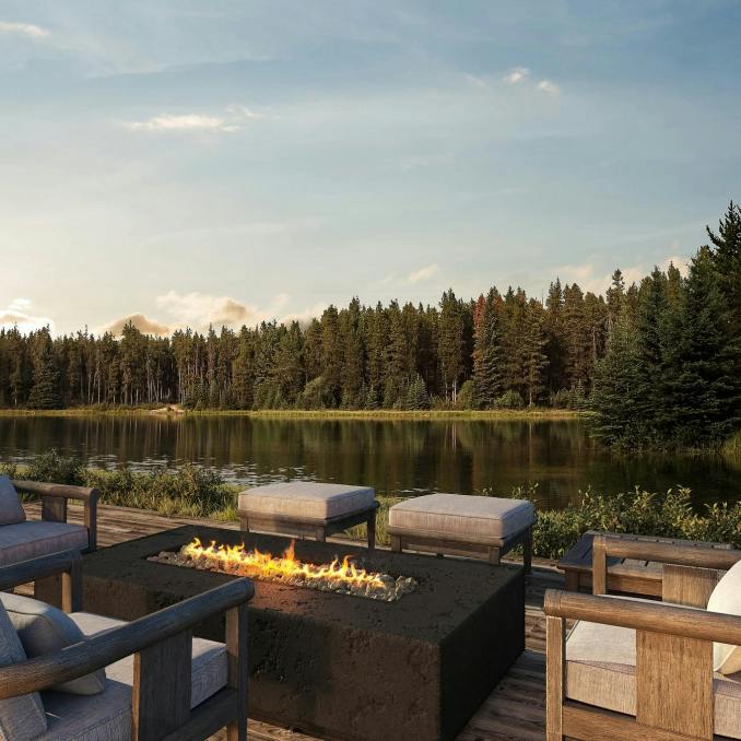 Firegear 76" Stainless Steel Sanctuary Series Gas Fire Table