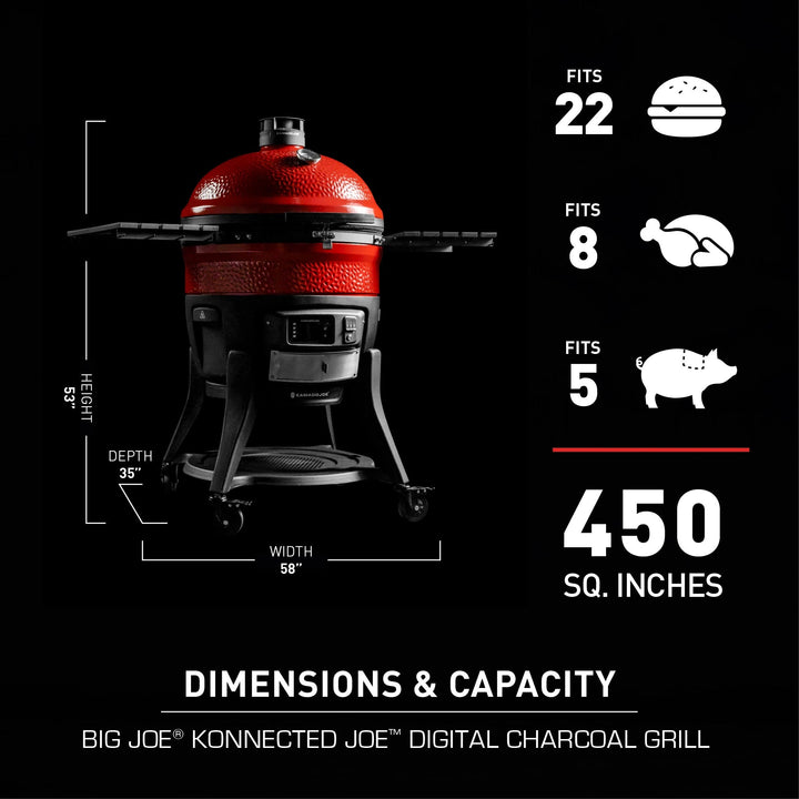 Kamado Joe Big Joe Konnected Joe Digital Charcoal Grill & Smoker - KJ15042425