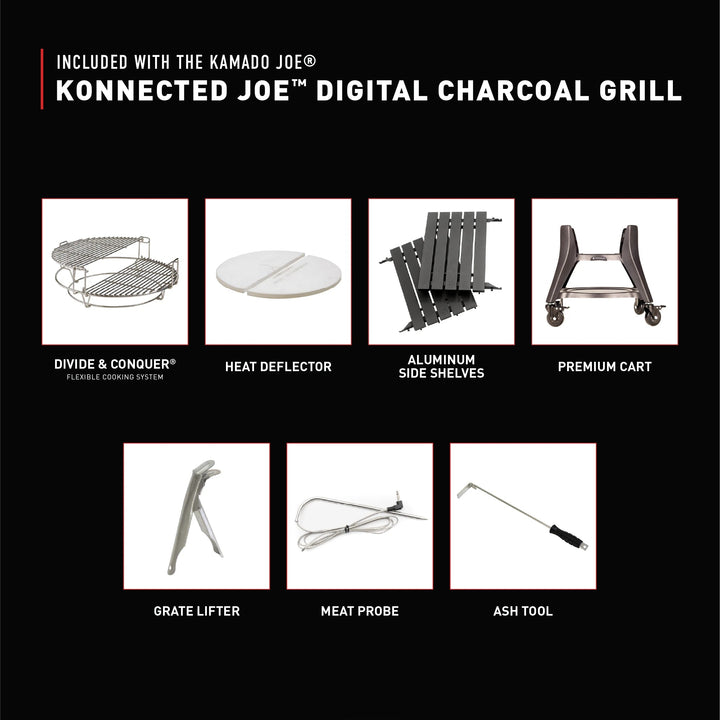 Kamado Joe Big Joe Konnected Joe Digital Charcoal Grill & Smoker - KJ15042425