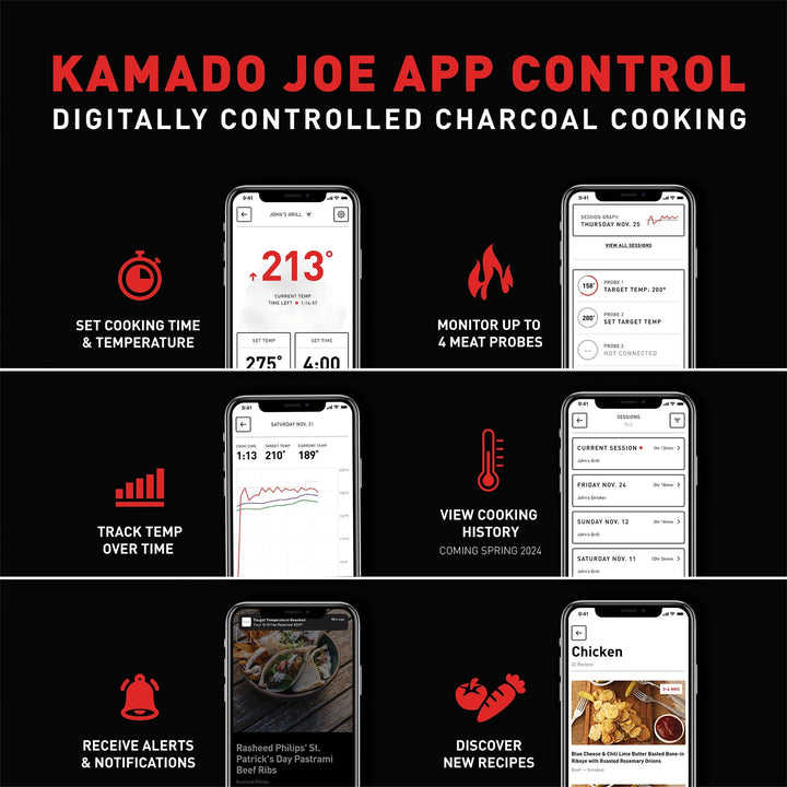 Kamado Joe Big Joe Konnected Joe Digital Charcoal Grill & Smoker - KJ15042425