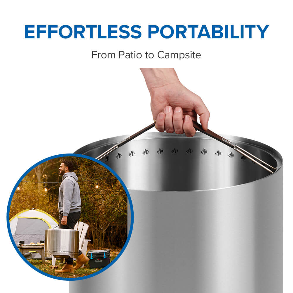 Napoleon Timberwolf® Smokeless Fire Pit 22-inch, Stainless Steel - NWFPLTI-SS