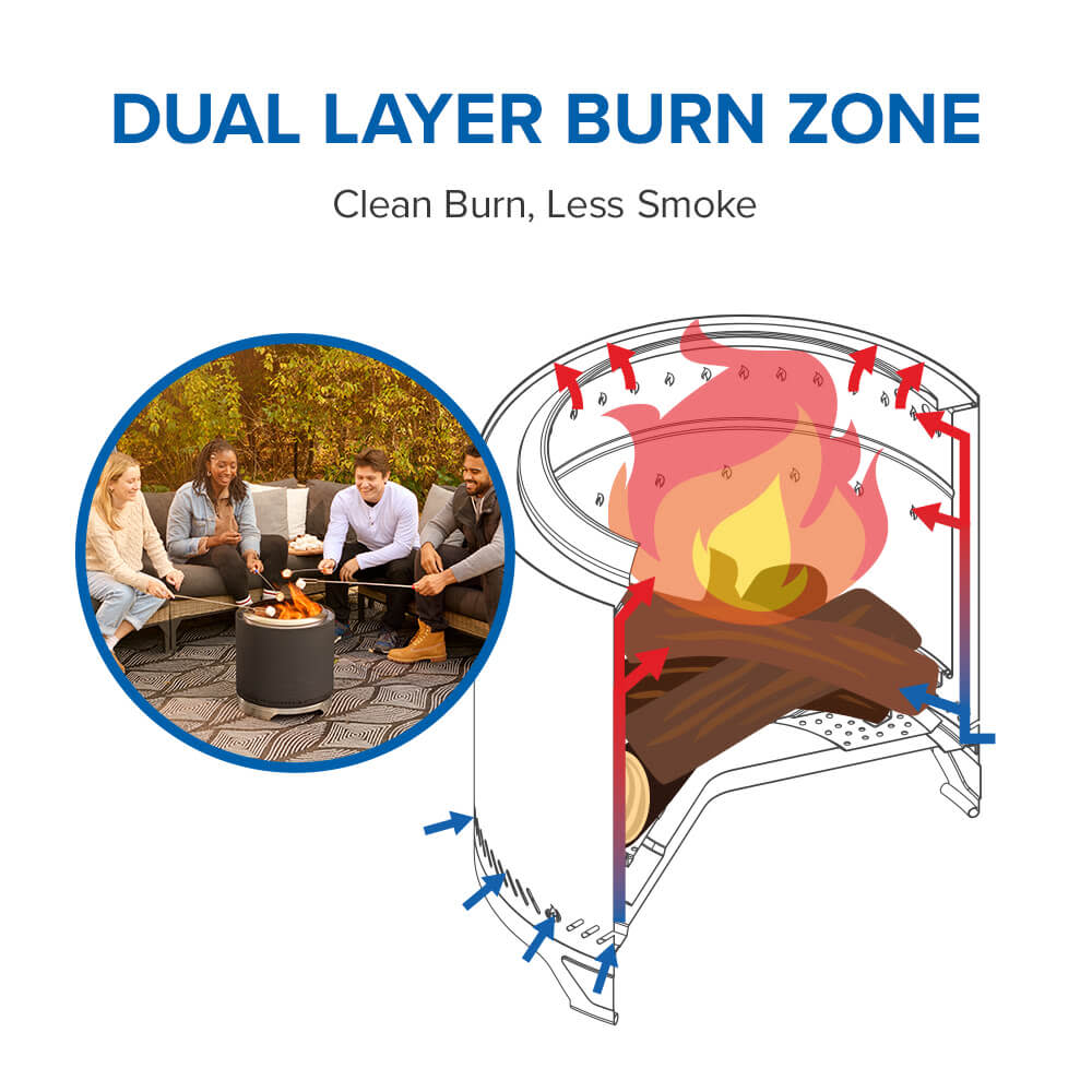 Napoleon Timberwolf® Smokeless Fire Pit 18-inch, Matte Black - NWFPMTI-PHM