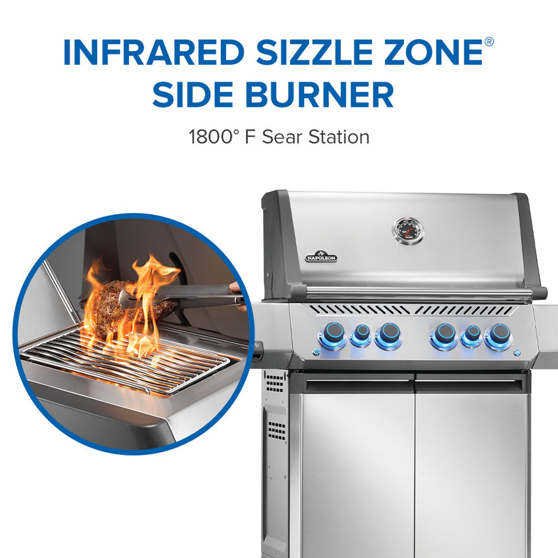 Napoleon Prestige® 500 RSIB with Infrared Side and Rear Burner  6 Burners - P500VRSIBPSS/P500VRSIBNSS