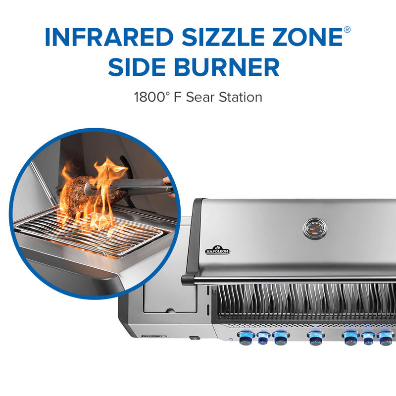 Napoleon Prestige® 665 RSIB with Infrared Side and Rear Burner  7 Burners - P665VRSIBPSS/P665VRSIBNSS