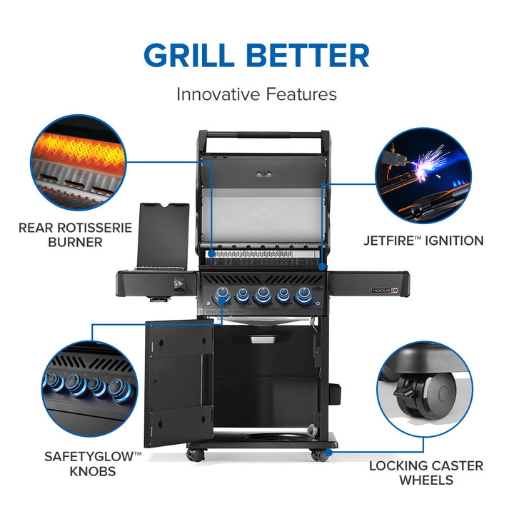 Napoleon Phantom Rogue® PRO-S 425 RSIB with Infrared Side and Rear Burner  5 Burners RPS425RSIB(N)PK-2-PHM