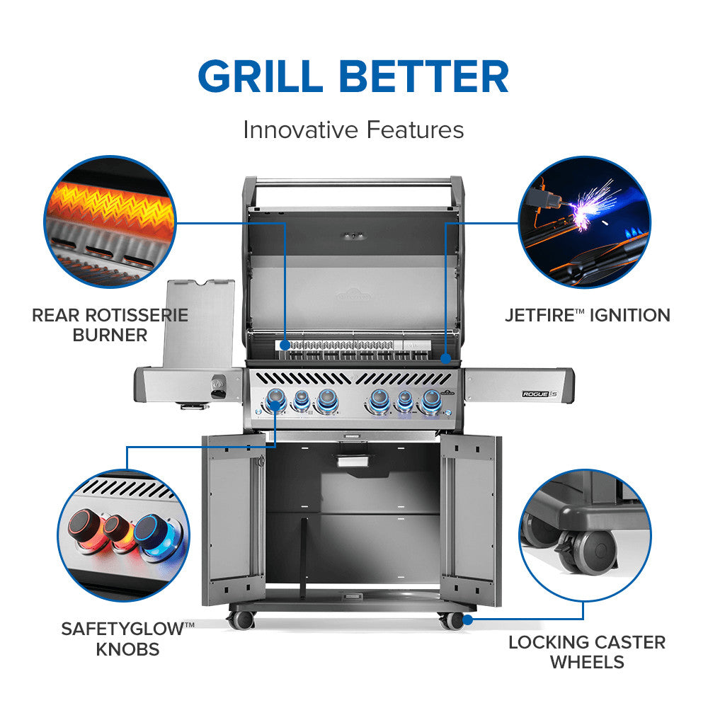 Napoleon Rogue® PRO-S 525 RSIB with Infrared Side and Rear Burner  6 Burners RPS525RSIBP(N)SS-2