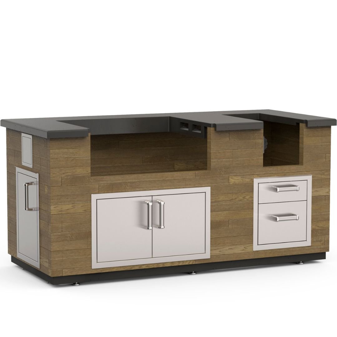 Fire Magic "Reclaimed Wood" Island Bundle (35" x 77") - IP66-FOD-77BA