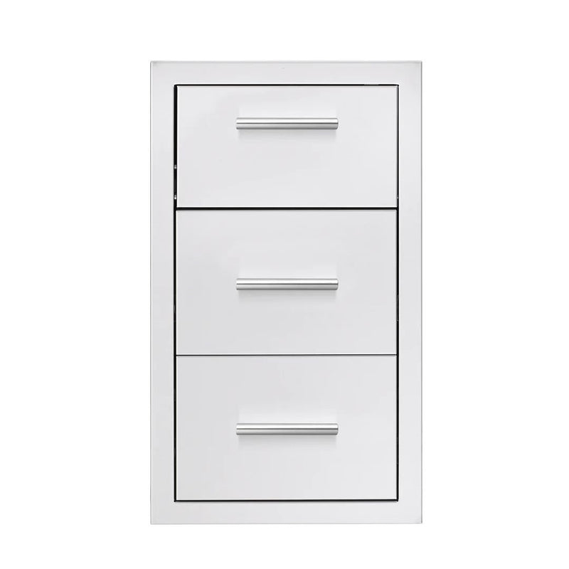 Summerset 17" Vertical 2-Drawer & Paper Towel Holder Combo w/ Masonry Frame Return - TDC-17M