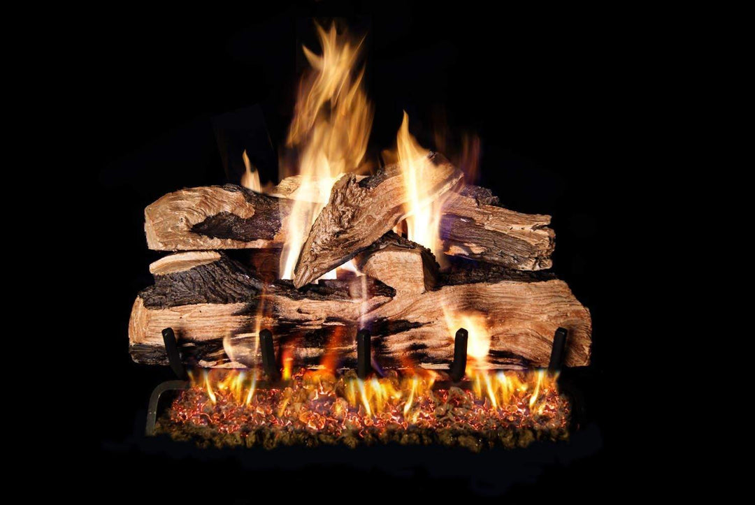 Peterson Real Fyre Split Oak Designer Plus Vented Gas Log Set - Propane