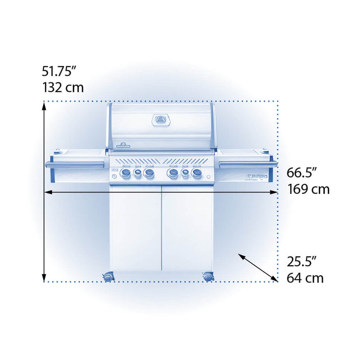 Napoleon Prestige PRO™ 500 RSIB with Infrared Side and Rear Burners  6 Burners - PRO500RSIBPSS-3/PRO500RSIBNSS-3