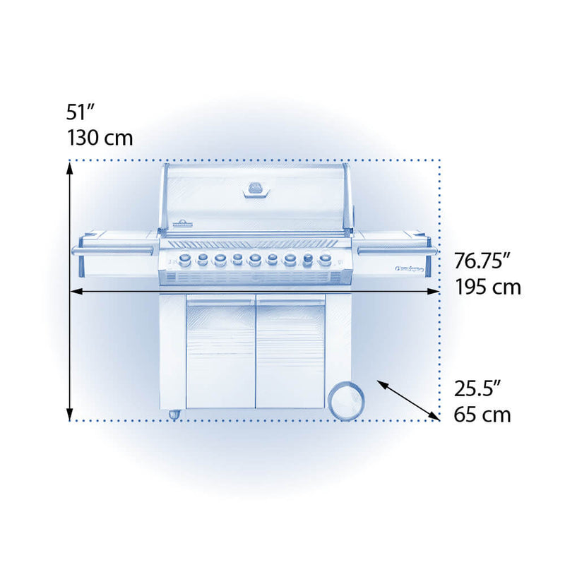 Napoleon Prestige PRO™ 665 RSIB with Infrared Side and Rear Burners  8 Burners - PRO665RSIBPSS-3/PRO665RSIBNSS-3