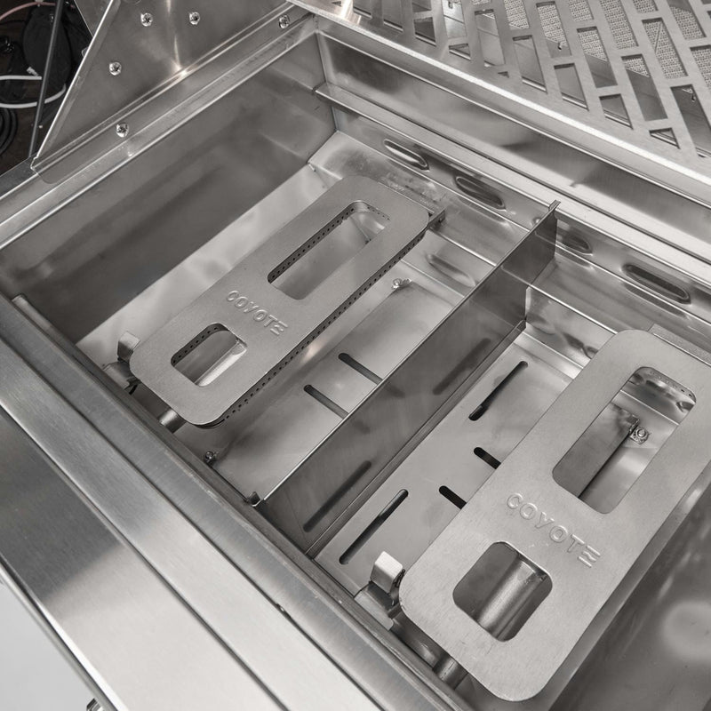 Coyote SL-Series 30-in 2-Burner Built-In Grill w/ Sear Burner, Rotisserie, & Safety Valve - C3SL30