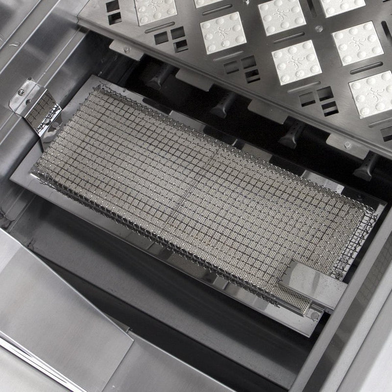 Hestan 36-Inch Gas Grill w/ Sear Burner & Rotisserie On Double Door Tower Cart