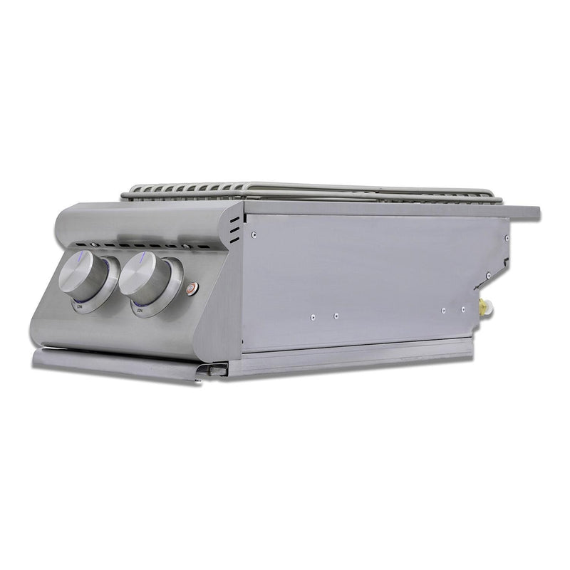Blaze Premium LTE+ Gas Stainless Steel Double Side Burner w/ Lid - BLZ-SB2-LTE3-LP(NG)