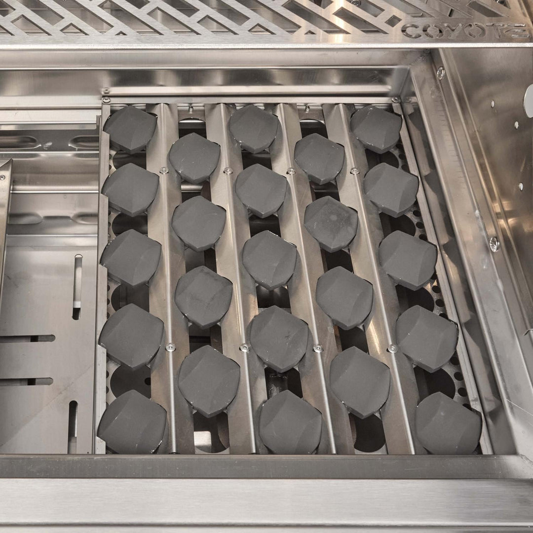 Coyote SL-Series 30-in 2-Burner Built-In Grill w/ Sear Burner, Rotisserie, & Safety Valve - C3SL30